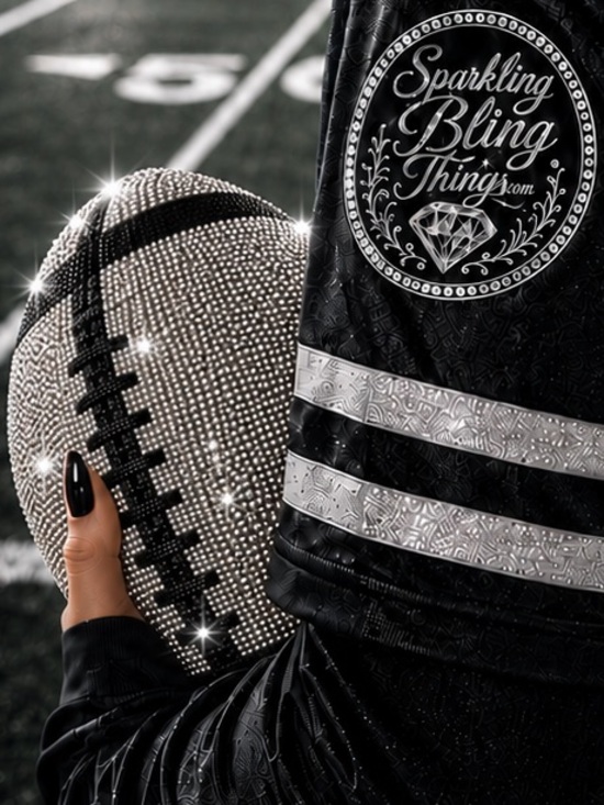 Sparkling Bling Things Handbags - NWT Football Clutch Purse Sparkling Bling Swarovski Crystal Bag Super Bowl +Gift